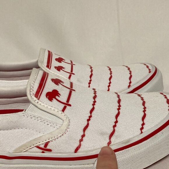 In-N-Out Burger White Drink Cup Slip-On Shoes White & Red Men's Size 8 - Picture 10 of 10